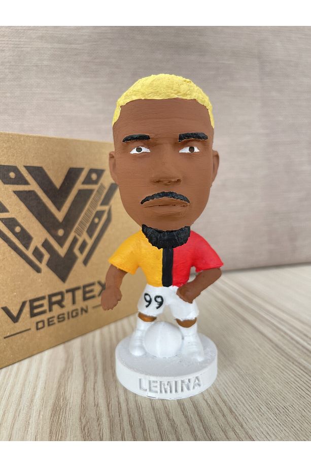 Lemina Gẩlẩtẩsẩrẩy 3d Futbolcu Taraftar Biblo Figür Erkek Hediyelik Oyuncak Sarı Kırmızı Aslan - 1