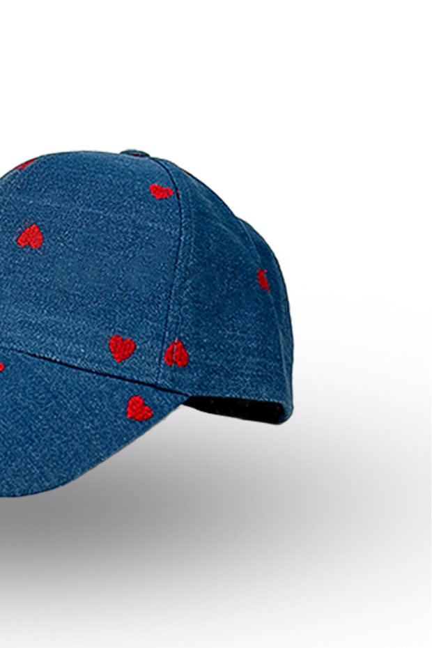 Sapca reglabila inimoare denim - 2