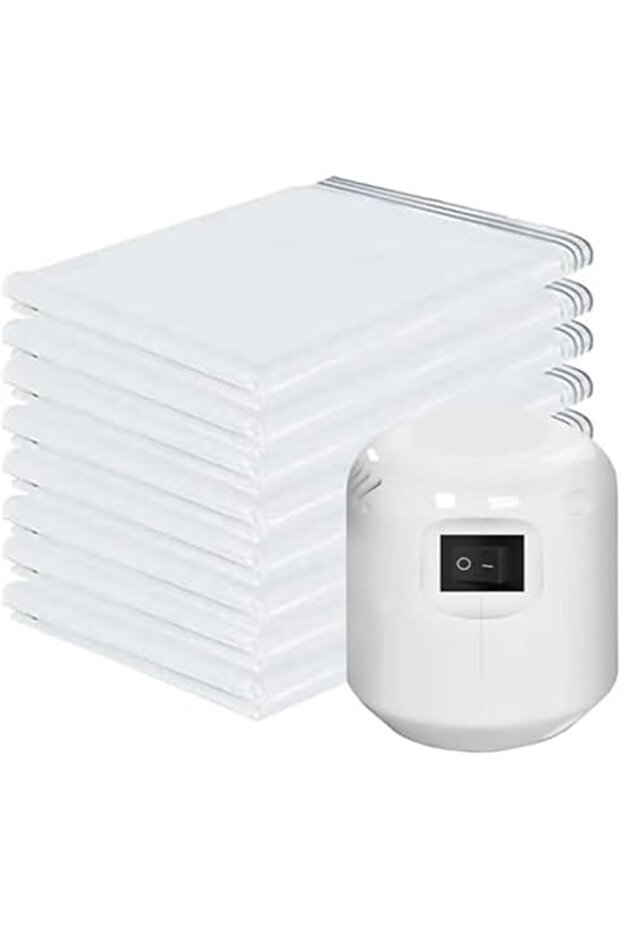 6-Pack Vacuum Storage Bags with Electric Pump, Reusable for Clothes, Blankets, Duvets, Pillows