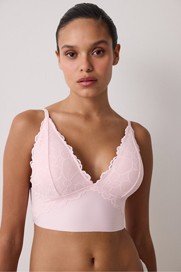 Broderie Pembe Bralet - 1