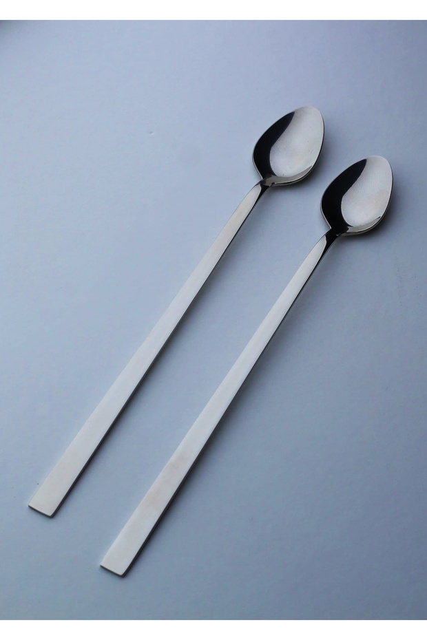 Mercan Latte Kaşığı - Paslanmaz Çelik 2'lı Set - 1