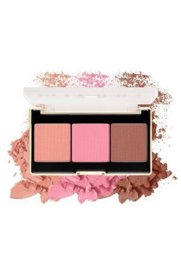 Cheek Kiss Powder Blush Palette 120 Golden Hour Glow Lightweight,Blendable Matte&Shimmer Trio