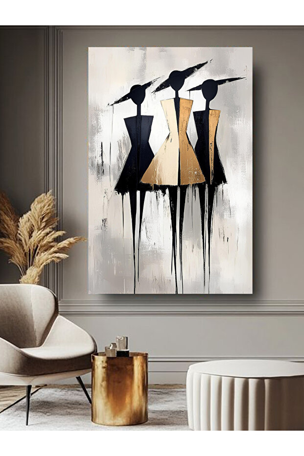 3 LÜ KADIN KANVAS TABLO - 2