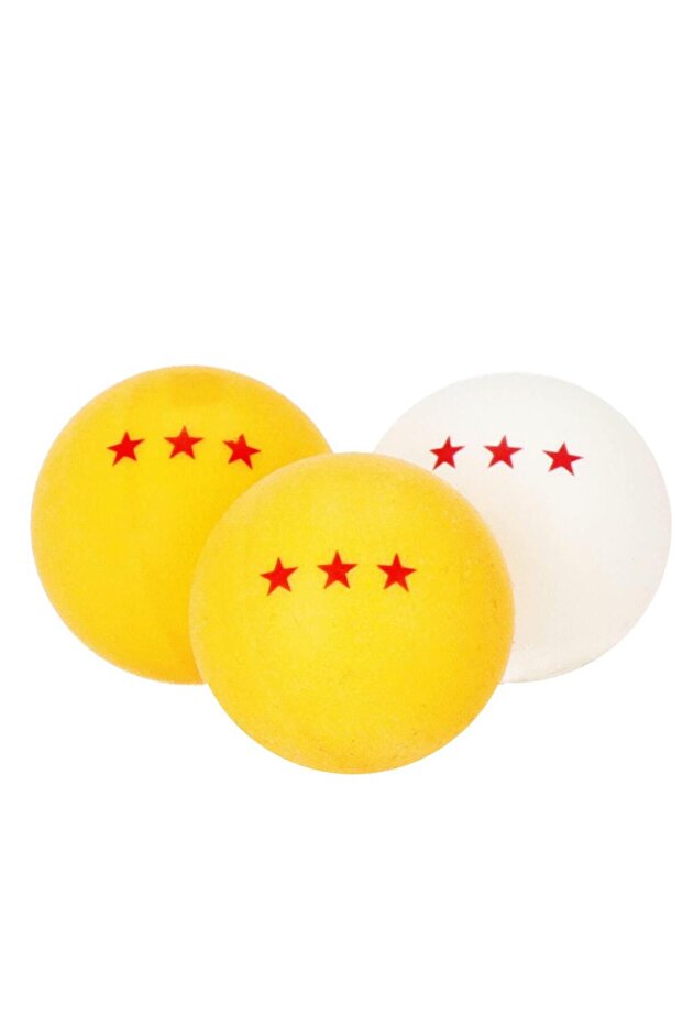 Set of 2 ping pong paddles, with 3 balls, 25x15cm, black with red - 3