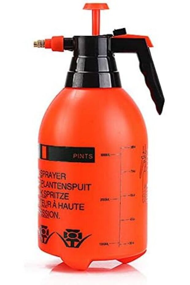 Volwco Handheld Garden Sprayer, 2L Portable Pressurized Sprayer with Adjustable Nozzle