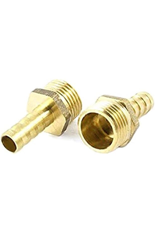 Quick Connector 6 Pcs Gold 1/2 PT Male to 10mm Hose Hoses Air Gas Quick Coupler Adapter Pipe Fitting
