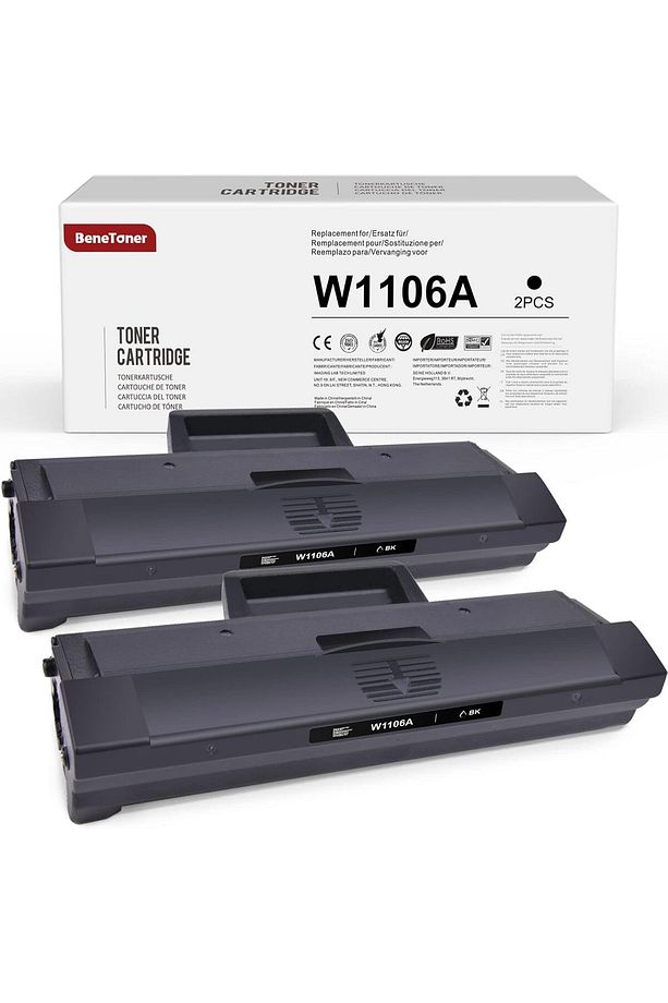 YA-DE BİLİŞİM MFP 135a 135w 135r 137fnw Lazer 107a 107w 107r için 106A W1106A 2 ADET ÇİPLİ - 1