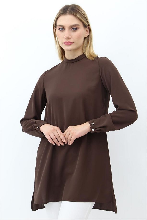 Trend Hakim Yaka Tunik 25yt4100 - Kahve - 2