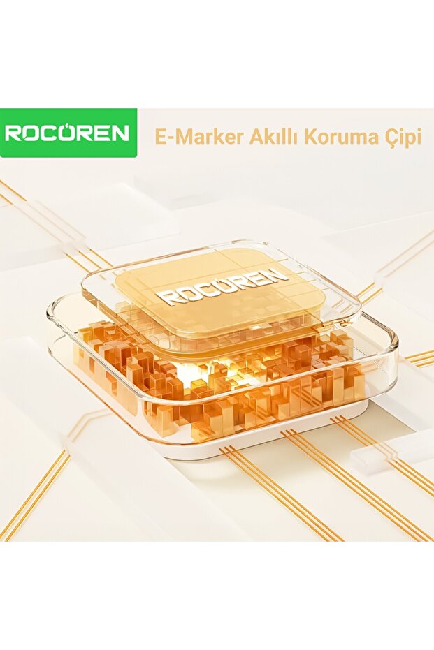 240W 4'ü 1 Arada Type-C / USB-A / Lightning Gri Silikon Şarj ve Data Kablosu 1.2 Metre - 4