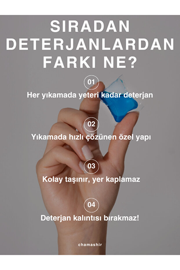 KAPSÜL ÇAMAŞIR DETERJANI 4'lü DENEME PAKETİ - SÜSEN - SAKURA - ORKİDE - LAVANTA KOKULARI - 8