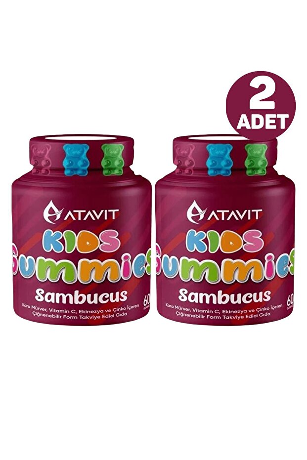 Atavit Kids Sambucus 60 Gummies 2 Adet - 1