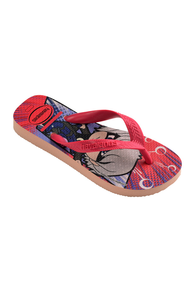 Printed Flip Flops - Red - 2