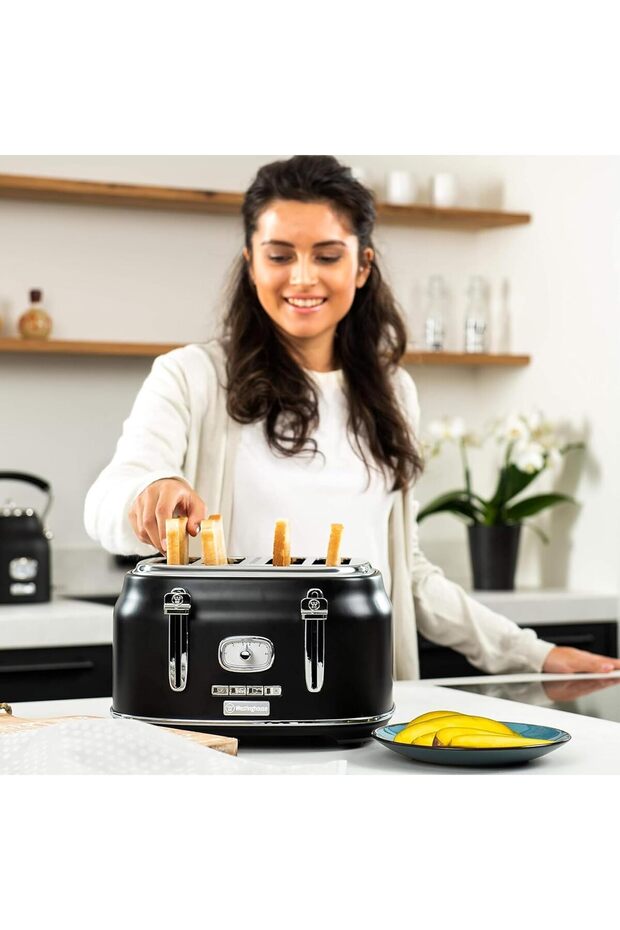 Westinghouse Retro 4-Slice Toaster - Six Adjustable Browning Levels - with Self Centering Function - 5