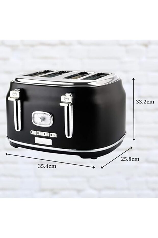 Westinghouse Retro 4-Slice Toaster - Six Adjustable Browning Levels - with Self Centering Function - 4