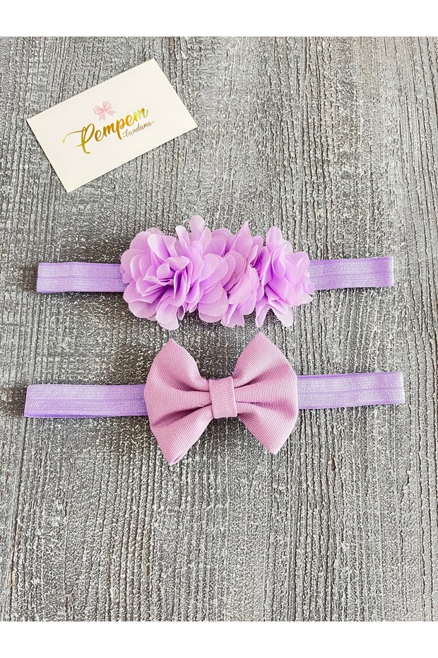 Baby Girl Frida Bandana and Linen Bow Bandana Color Choice Set of 2