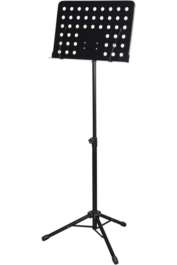 Music Stand, Orchestra Desk, Metal, Sheet Sheet Music Holder, Foldable, Height Adjustable, Black