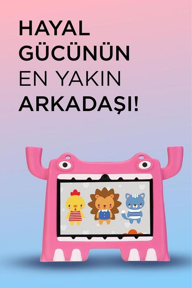 T16 Pembe 4GB +128 GB Tablet Android 13 Çocuk Tableti Kılıf Hediye - 3