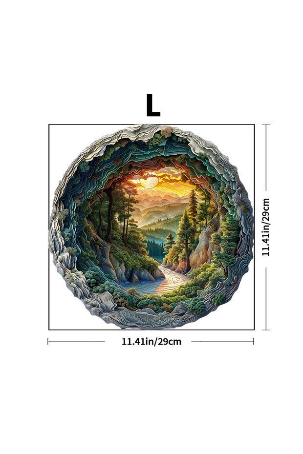 Z175A-L Wooden Puzzles for Adults, Flat Puzzle with 3D Visual Effect, Winter Scene Wooden Jigsaw Puz