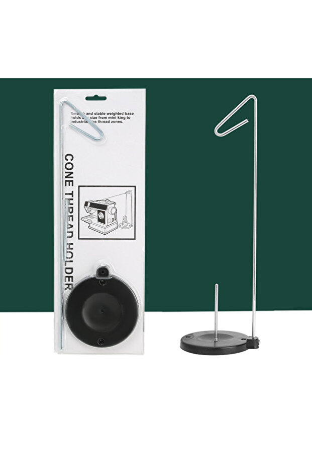 حامل خيط واحد لماكينة الخياطة - حامل مخروطي بقاعدة بلاستيكية - متوافق مع المقاسات الكبيرة C. - 1