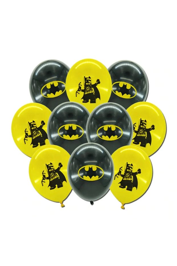 1 pack 10pcs 10pcs/lot Batman Balloons Globos Latex Balloons Baby Boy Birthday Party Decorations Sup