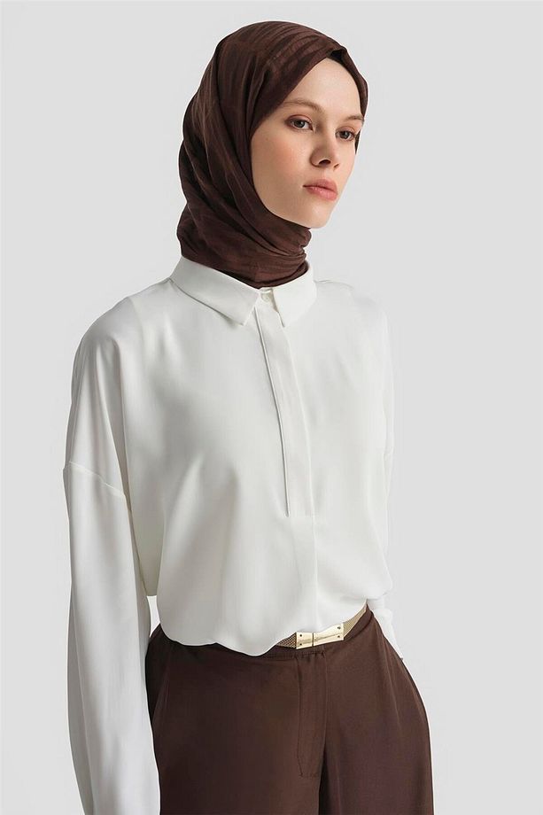 Gömlek 25KD7001 Ekru - 5