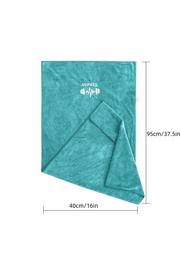 40x95cm Cyan Microfiber Workout Towels - Quick Dry, Highly Absorbing, Odor-Free, for Men & Women -Od