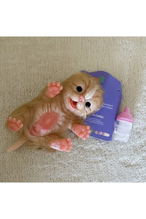 Mini Silicone Cat 6Inch Mini Silicone Cat Doll With Fur Handmade Painted Soft Touch Cute Bebe Reborn