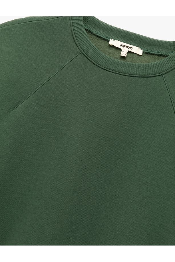 Regular Fit Üç İplik Uzun Kollu Bisiklet Yaka Basic Sweatshirt - 3