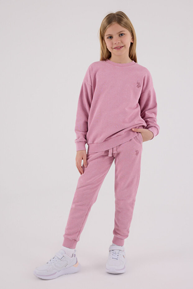 U.S. Polo Assn Girls' Pink Tracksuit Set