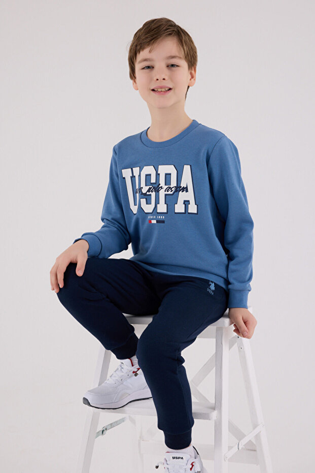 U.S. Polo Assn Boys' Blue Tracksuit Set