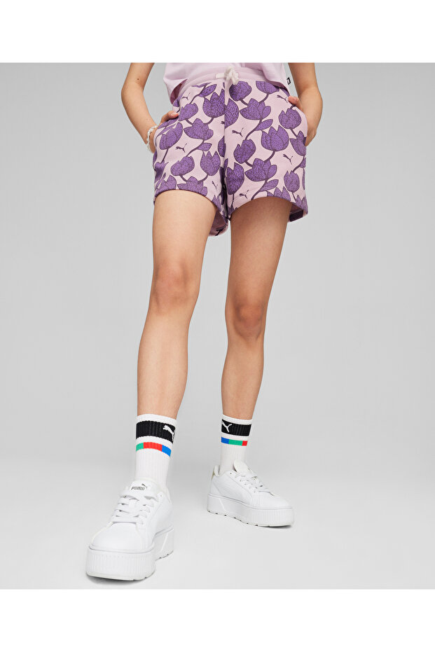 شورت ESS+ Blossom All Over Print - Grape Mist