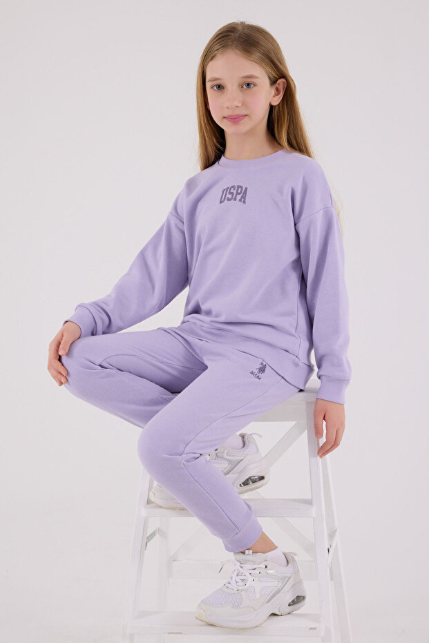 U.S. Polo Assn Girl's Purple Tracksuit Set