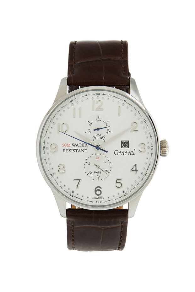 Men's Leather Analog Wrist Watch GL125WWO