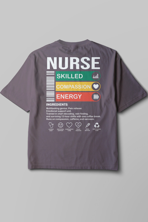 Nurse - Oversize T-Shirt Smoked Unisex