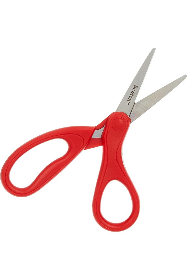 Universal Home & Office Scissors 6 in (15 cm), 1 scissors/pack | Stainless Steel Blades | Red color | Multipurpose | Office, Home and School use | Scissors