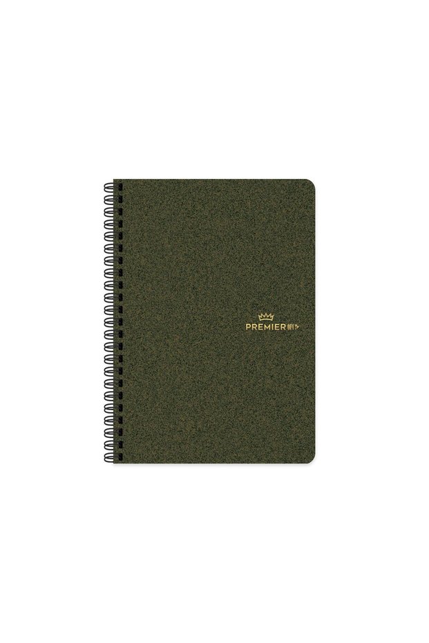 17X24 Spiral Bound Hard Cover Premier Ofc4 Notebook with Bookmarks - Green