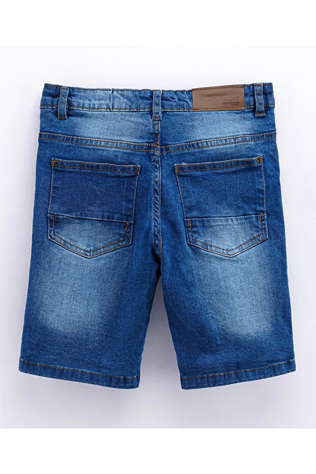 Basic Denim Shorts - Mid Blue - 2