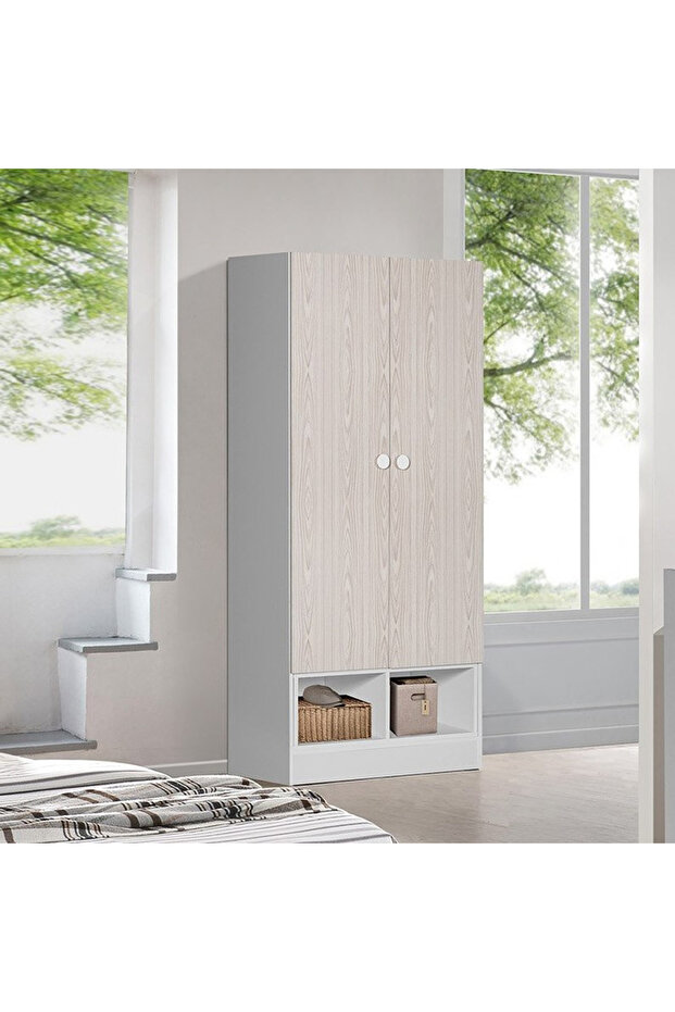 خزانة ملابس فانيليا ببابين - 1