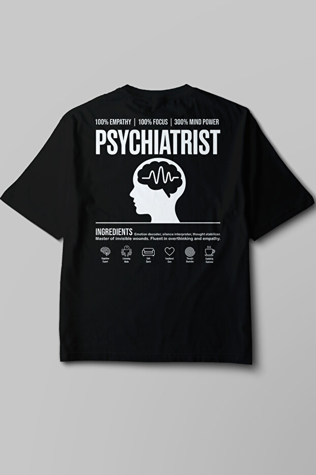 Psychiatrist - Oversize T-Shirt Black Unisex