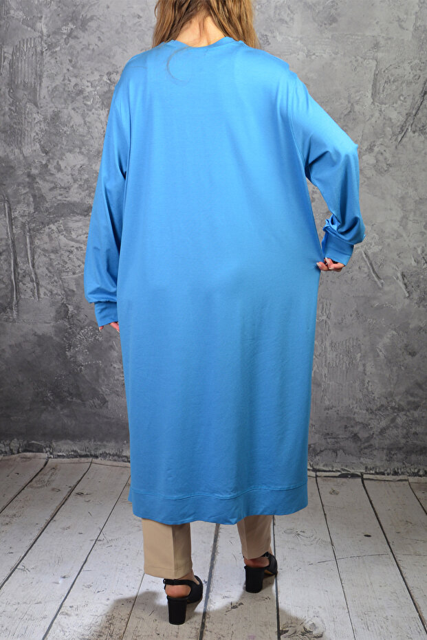 تونيك طويل من قماش القطن الممشط مريح ومريح - 3