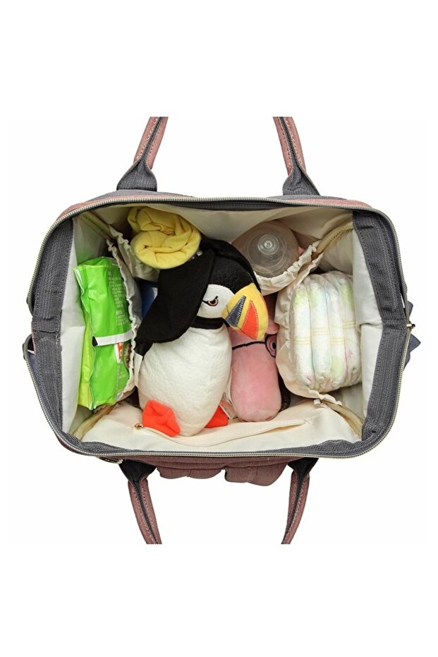 Multifunctional Backpack, Flippy, Waterproof, Pink/Gray - 6