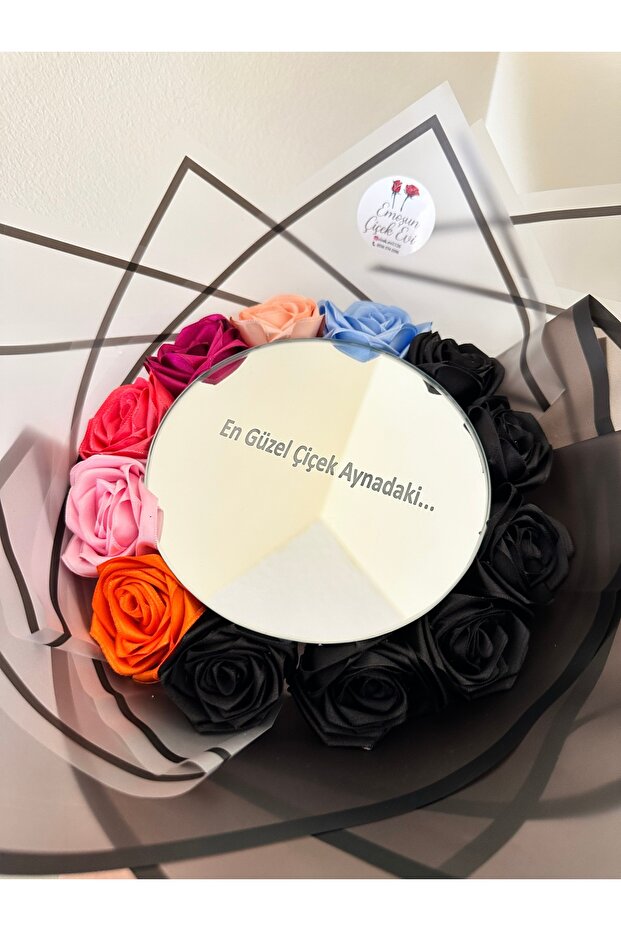 Senden önce senden sonra aynalı gül buketi - 3