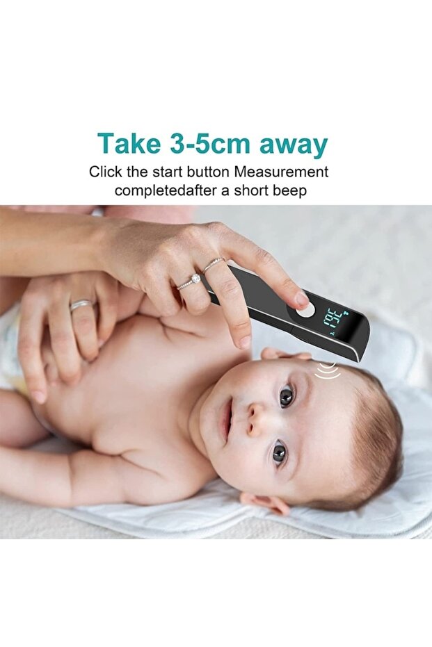 Digital thermometer, non-contact, infrared, digital display, visual alarm in case of fever - 4