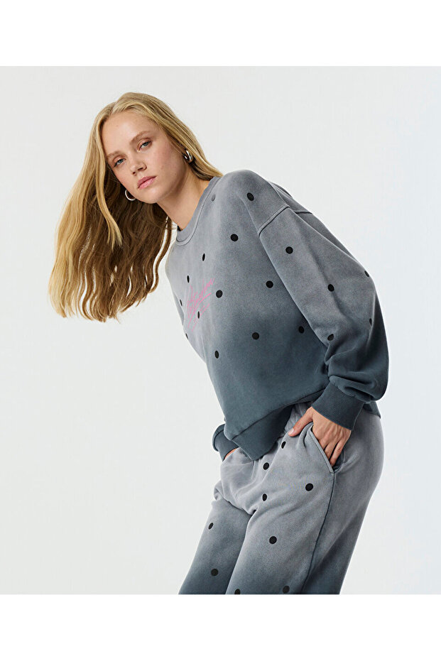 PUANTİYE BASKILI SWEATSHIRT - 2