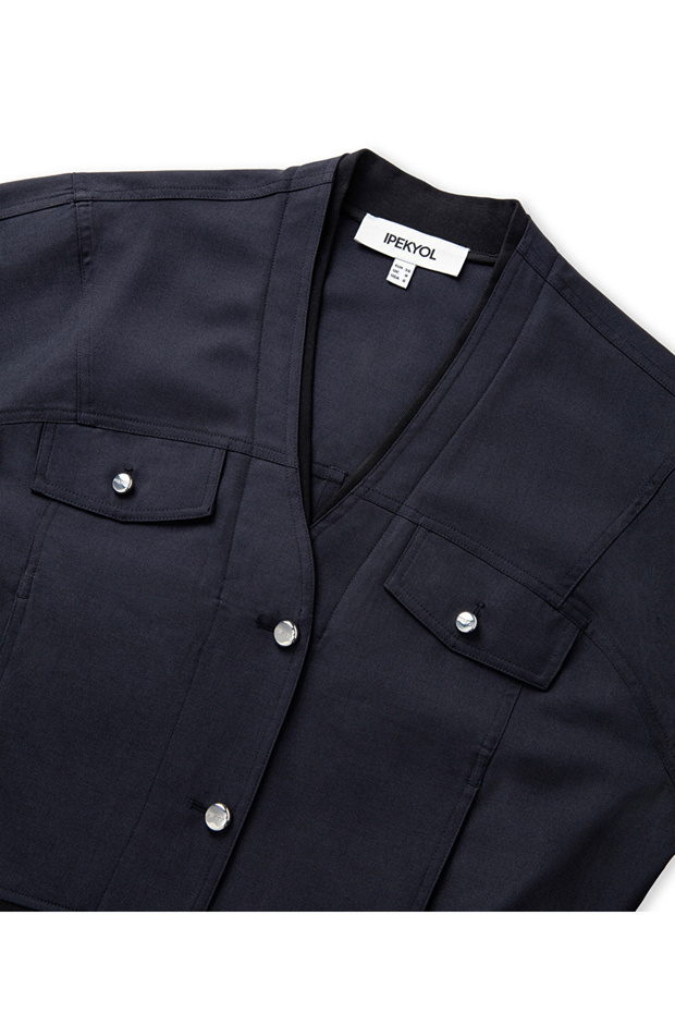 Kumaş mix bomber ceket - 4