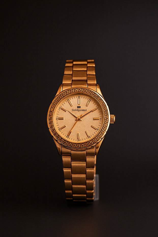 Luxury Minimal Metal Rose Color Wristwatch