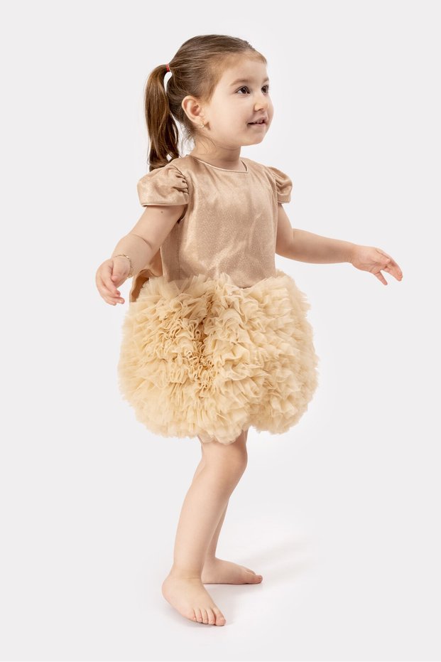 Baby Girl Children's Birthday Party Wedding Dress Tulle Tutu Lined Children's Wear Baby Wear Baby Girl