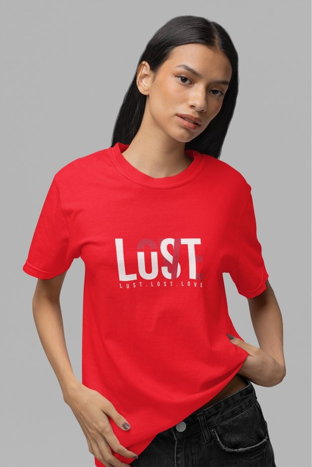 Unisex Men/Women Love- Lose Color Printed Oversize 100% Cotton T-Shirt