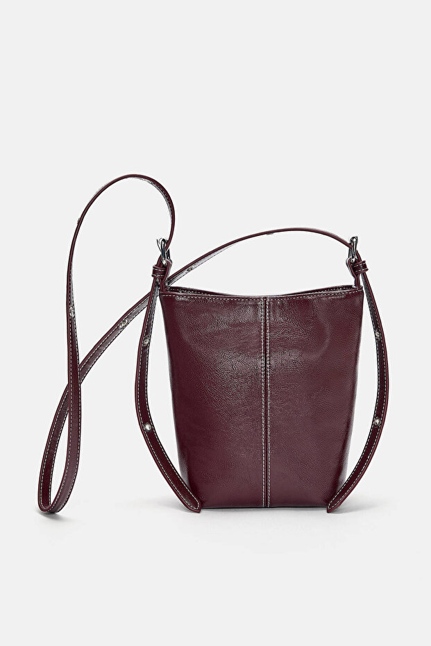 Dikiş detaylı çapraz askılı çanta - 6