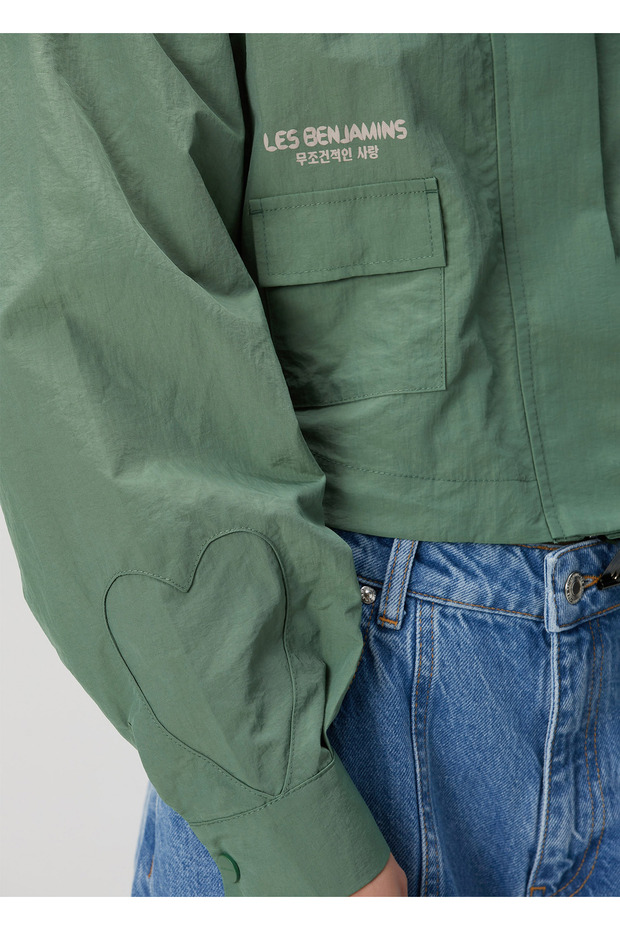 Haki Oversized Bomber Ceket - 5